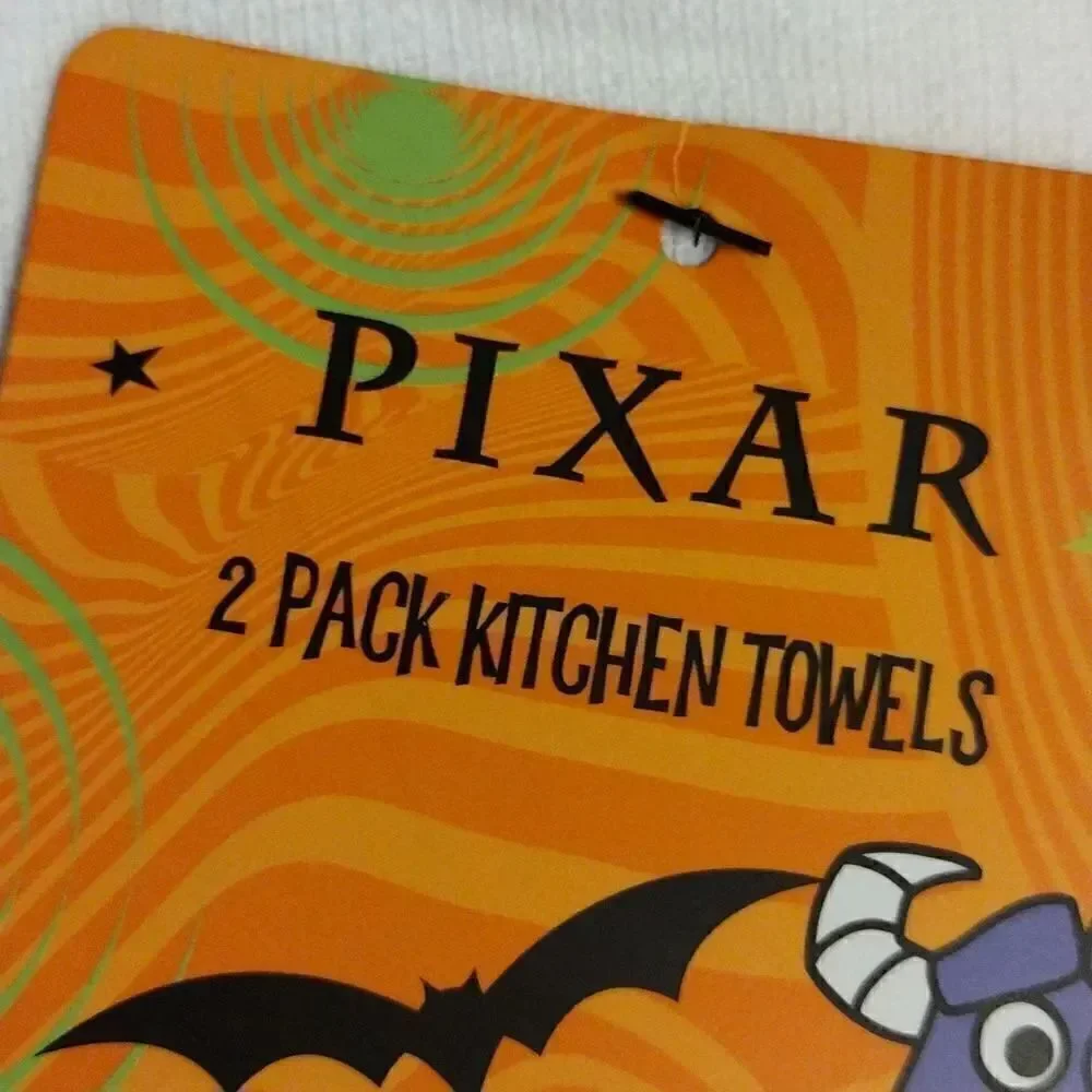 Disney Pixar Monsters Inc Happy Haunting 2 Pack‎ Kitchen Towels NWT Halloween